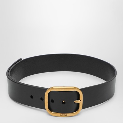 Black calfskin belt