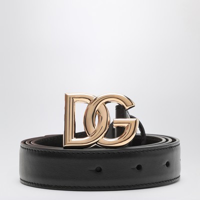 Black logo buckle belt