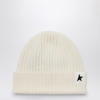 Off white wool cap with little star