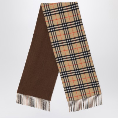 Reversible cashmere scarf Check