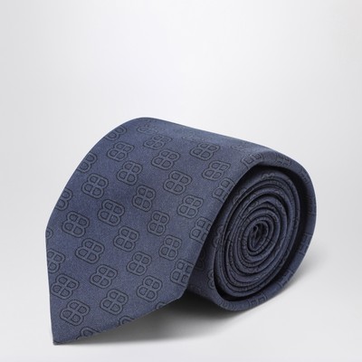 Sky blue tie with BB print