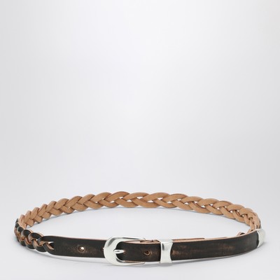 Vintage black braided belt